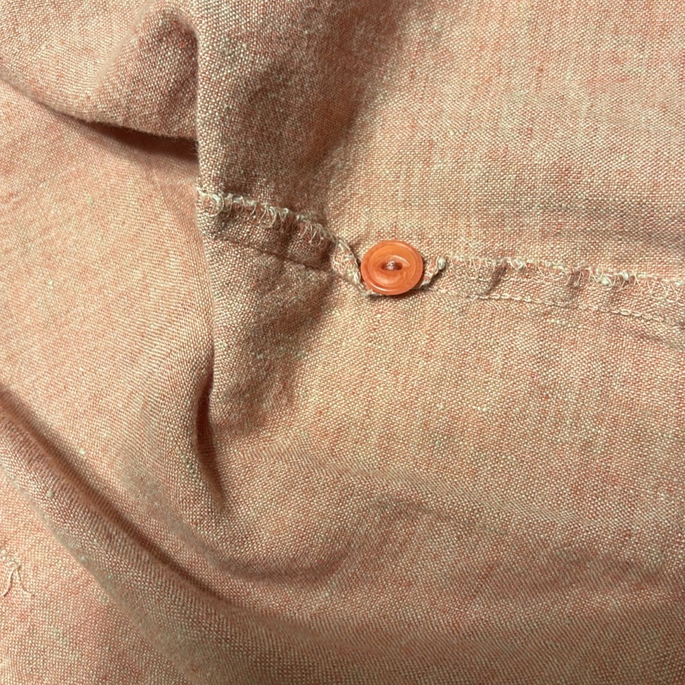 Vintage Flax Button-Up Shirt in Rust M - Picture 6 of 6